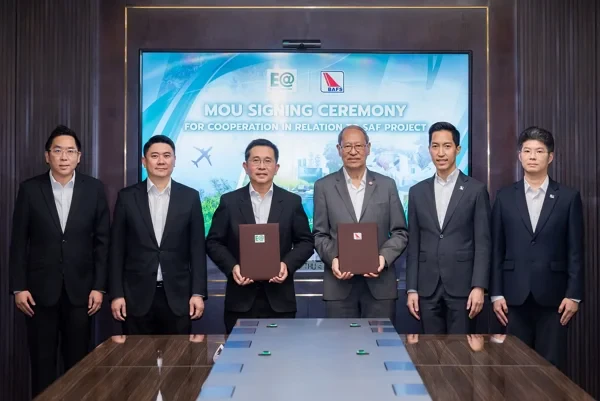EA จับมือ BAFS ลุยส่งเสริมการใช้น้ำมันเชื้อเพลิงอากาศยานแบบยั่งยืน (SAF) ปักหมุดลดการปล่อย CO2 ก้าวสู่ Net Zero ในปี 2573