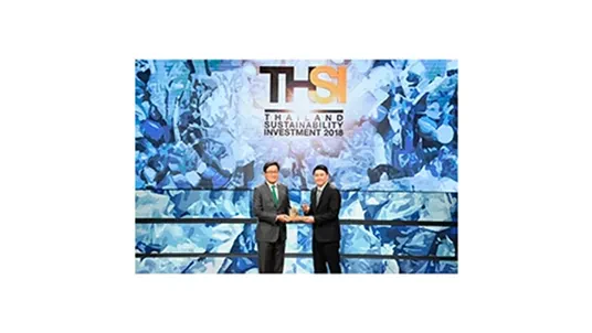 รางวัล Thailand Sustainability Investment (THSI) ภายในงาน SET Sustainability Awards 2018 และได้รับคัดเลือกเป็นหุ้นยั่งยืน