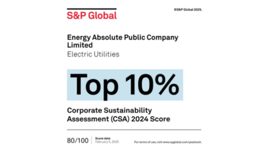 Top 10% of world’s companies for ESG in the S&P Global Corporate Sustainability Assessment for 2025 By : S&P Global