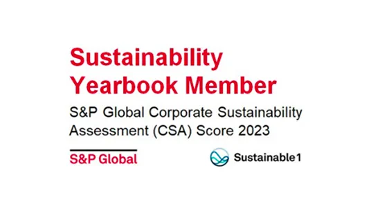 A member of S&P Global Sustainability Yearbook